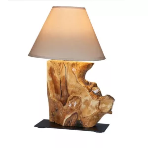 Лампа настольная, прикроватная из оливы